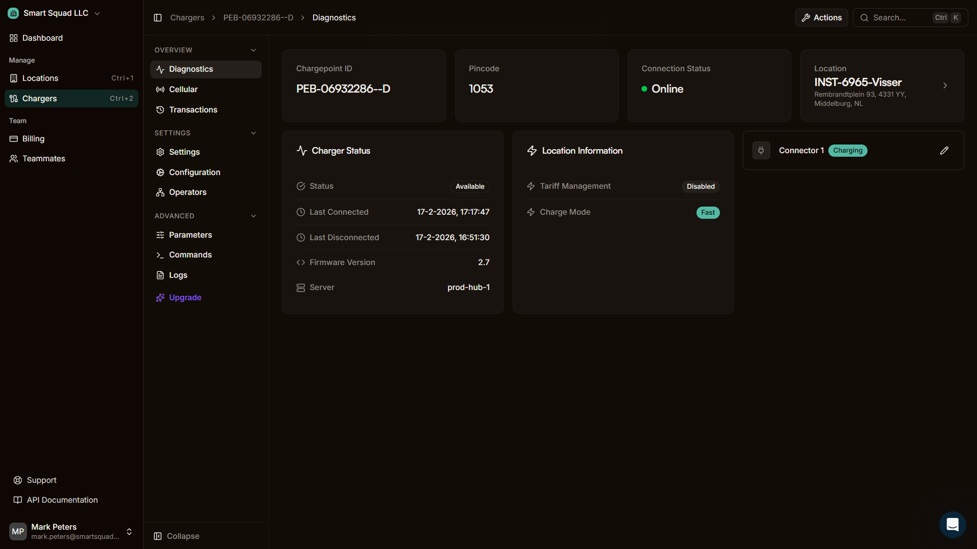 Plugchoice diagnostics and logging