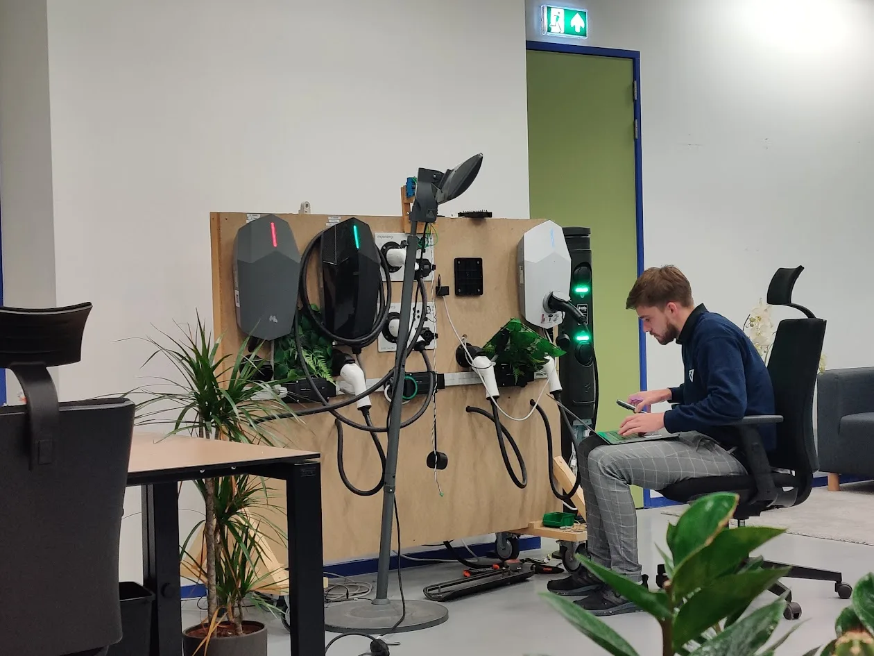 Team collaborating at the office